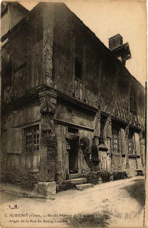 Carte postale ancienne Aubigny Vieille Maison