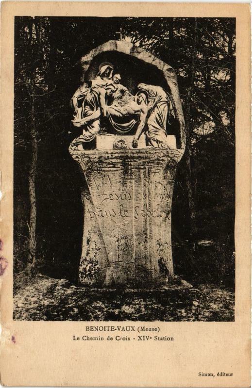 Carte postale ancienne Benoite-Vaux Le Chemin de Croix