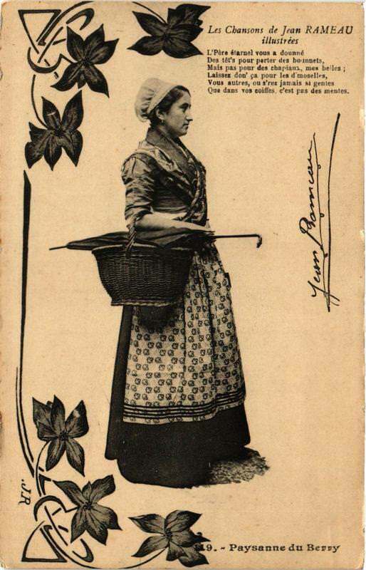 Carte postale ancienne Paysanne du Berry