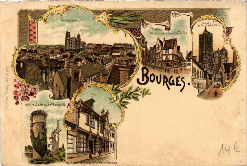 Carte postale ancienne Bourges à Bourges