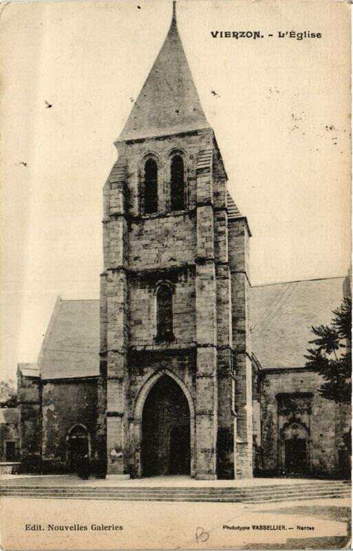 Carte postale ancienne Vierzon Eglise à Vierzon