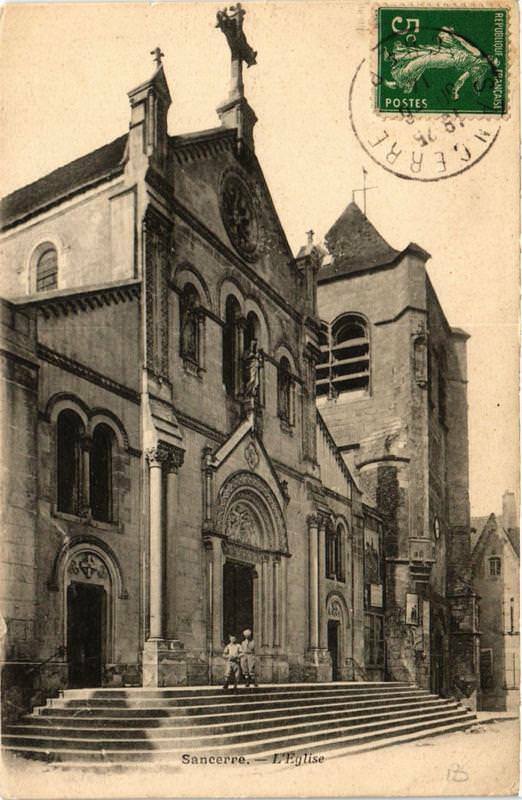 Carte postale ancienne Sancerre Eglise à Sancerre