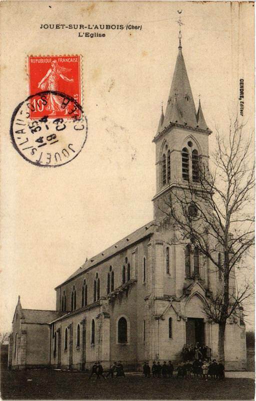 Carte postale ancienne Jouet-sur-l'Aubois Eglise à Jouet-sur-l'Aubois