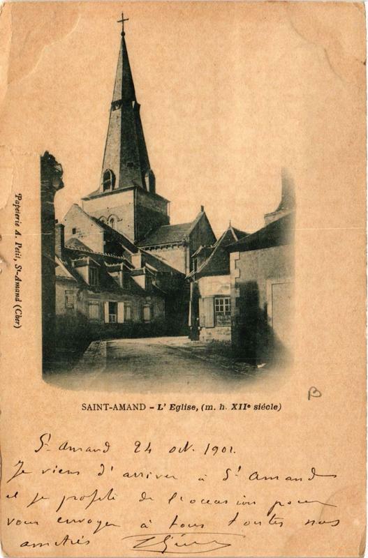 Carte postale ancienne Saint-Amand Eglise