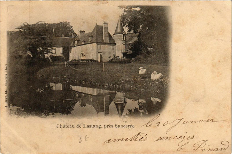 Carte postale ancienne Chateau de Lostang - pres Sancerre à Sancerre