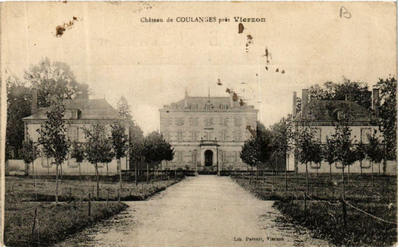 Carte postale ancienne Chateau de Coulanges pres Vierzon à Vierzon