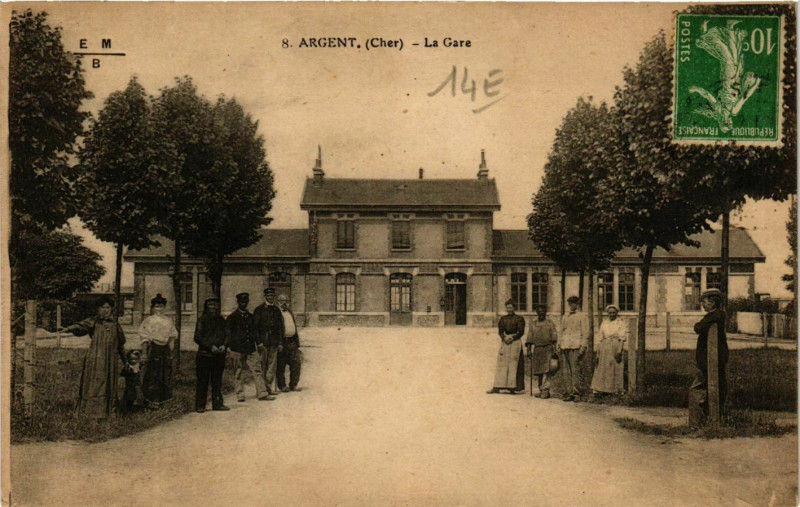 Carte postale ancienne Argent La Gare