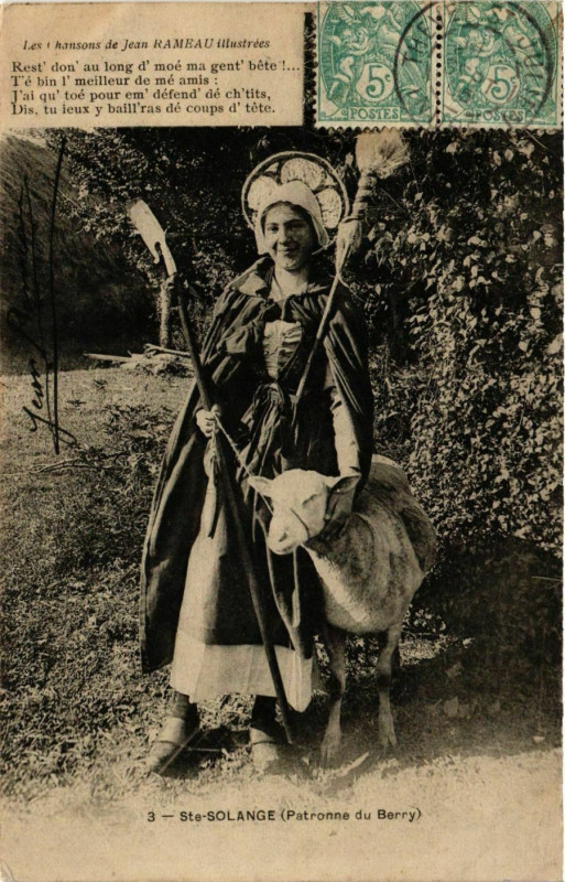 Carte postale ancienne Sainte-Solange Patronne du Berry à Sainte-Solange