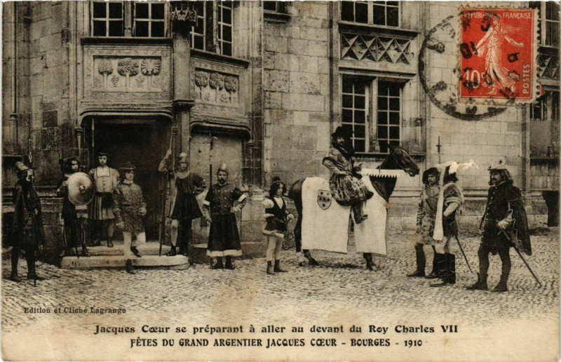 Carte postale ancienne Bourges Fetes de L'Argentier Jacques-Coeur à Bourges