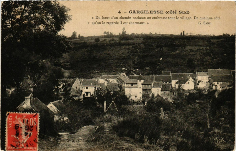 Carte postale ancienne Gargilesse (cté Sud)