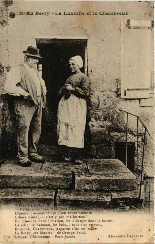 Carte postale ancienne Au Berry - La Luniotte et le Chambreux