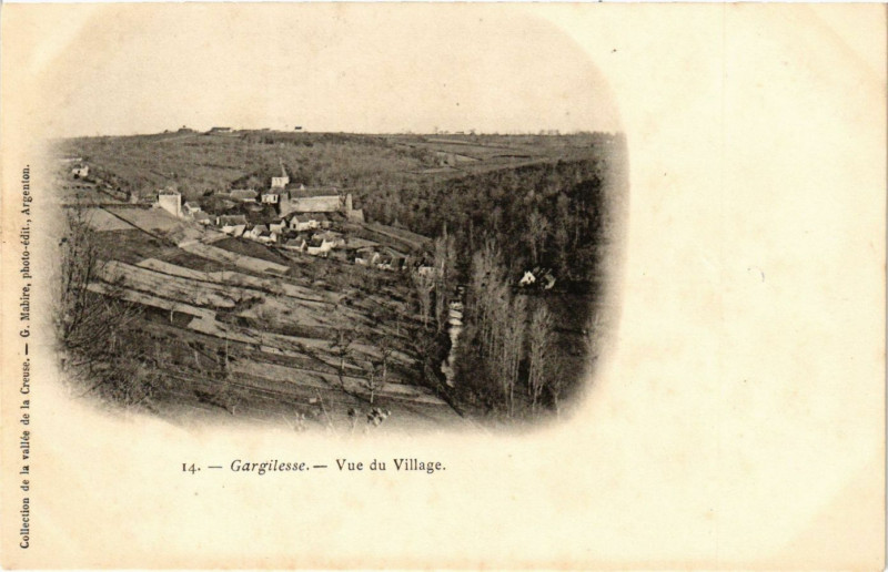 Carte postale ancienne Gargilesse - Vue du Village