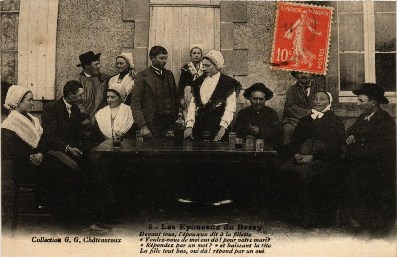 Carte postale ancienne Les Epouseux du Berry