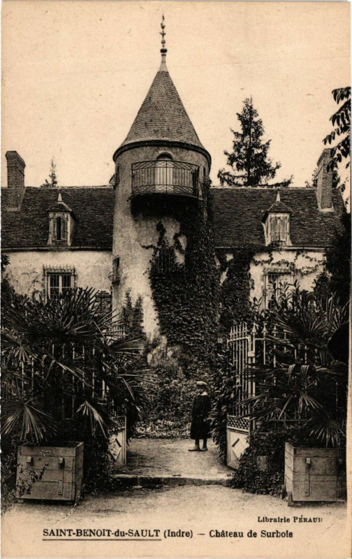 Carte postale ancienne Saint-Benoit-du-Sault - Chateau de Surbois à Saint-Benoît-du-Sault
