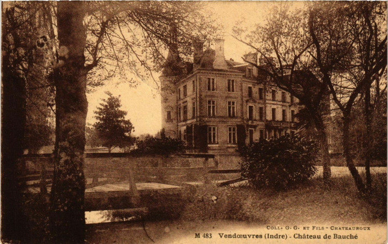 Carte postale ancienne Vendoeuvres - Chateau de Bauché à Vendoeuvres