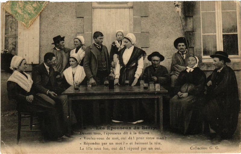 Carte postale ancienne Les Epouseux du Berry