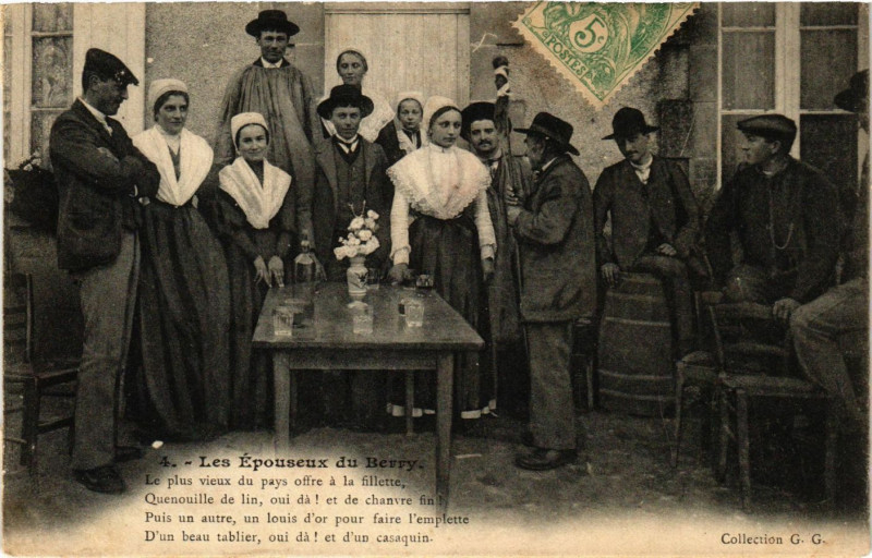 Carte postale ancienne Les Epouseux du Berry