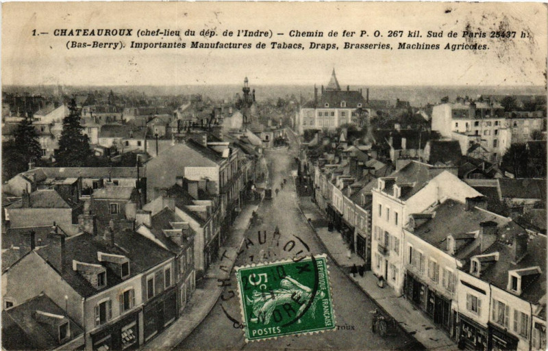 Carte postale ancienne Chateauroux - Chemin de fer à Châteauroux