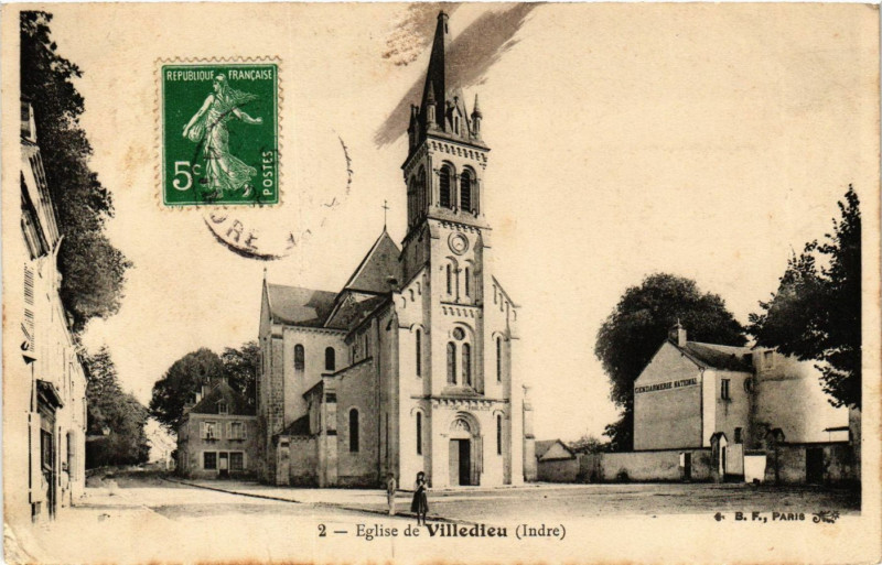 Carte postale ancienne Eglise de Villedieu