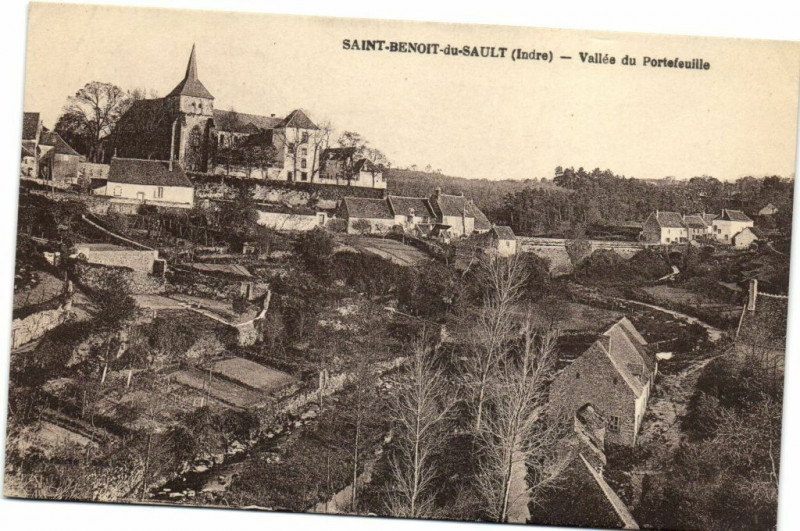 Carte postale ancienne Saint-Benoit-du-Sault - Vallée du Portefeuille à Saint-Benoît-du-Sault