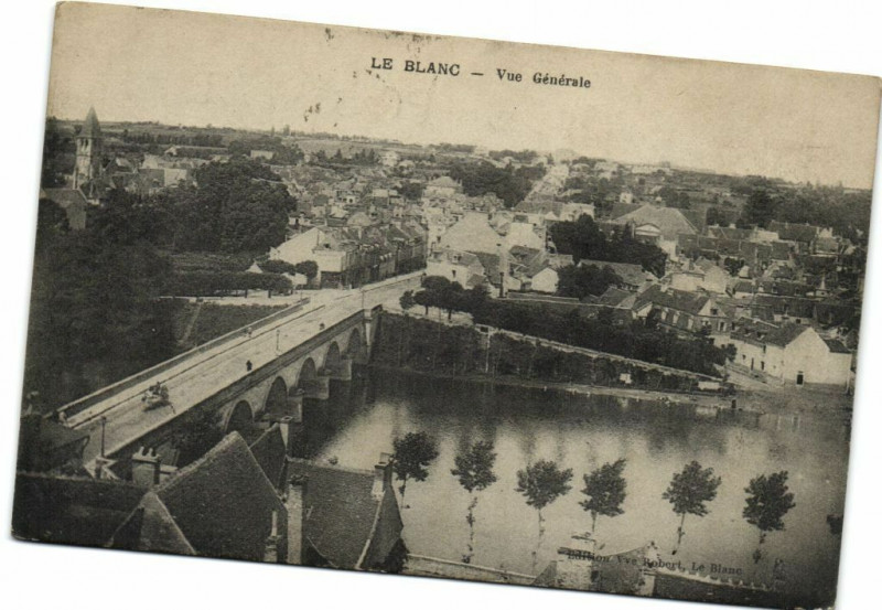 Carte postale ancienne Le Blanc - Vue Générale au Blanc