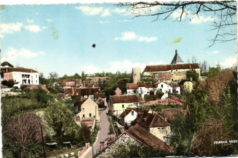 Carte postale ancienne Gargilesse - Vue générale