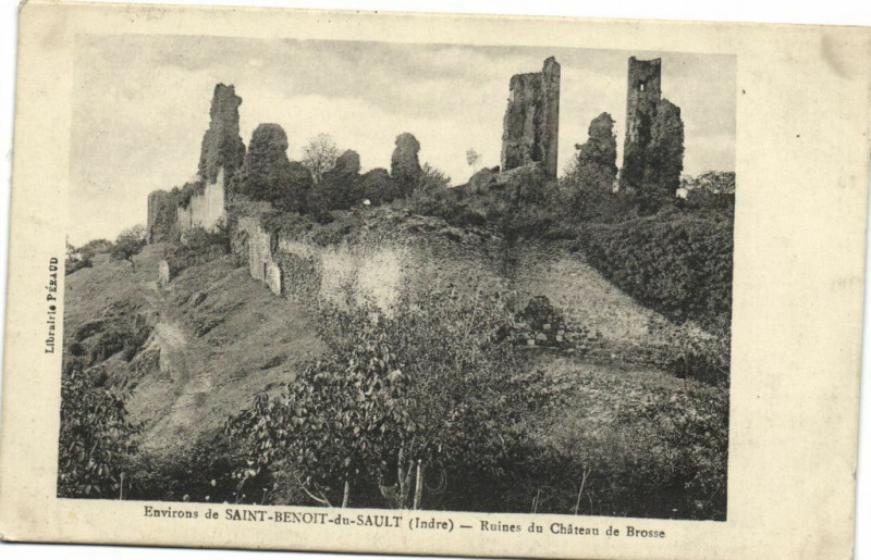 Carte postale ancienne Env. de Saint-Benoit-du-Sault - Ruines du Chateau