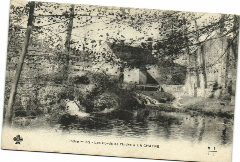 Carte postale ancienne Indre - Les Bords de l'Indre a La Chatre