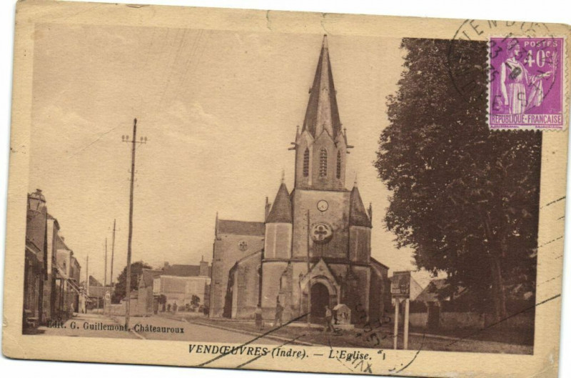 Carte postale ancienne Venoeuvres - L'Eglise