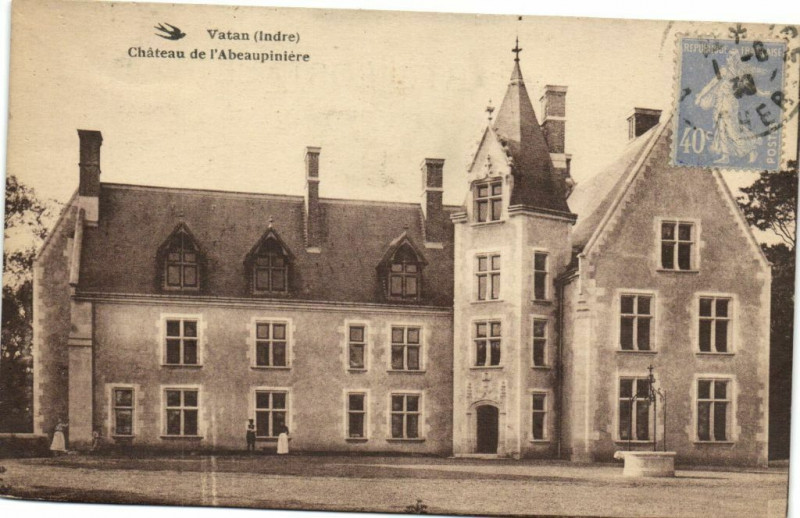 Carte postale ancienne Vatan - Chateau de l'Abeaupiniere à Vatan