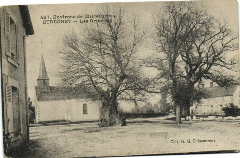 Carte postale ancienne Env. de Chateauroux Etrechet - Les Ormeaux à Châteauroux