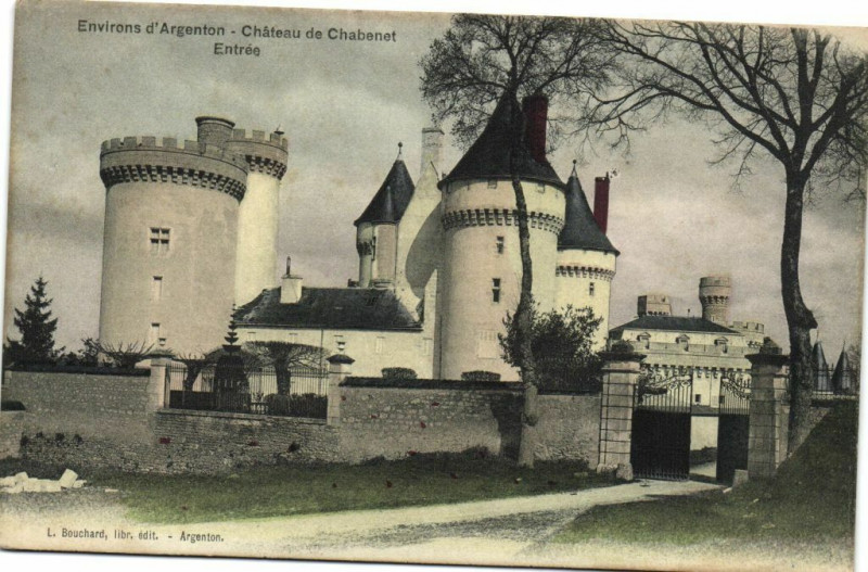 Carte postale ancienne Env. d'Argenten - Chateau de Chabenet Entrée