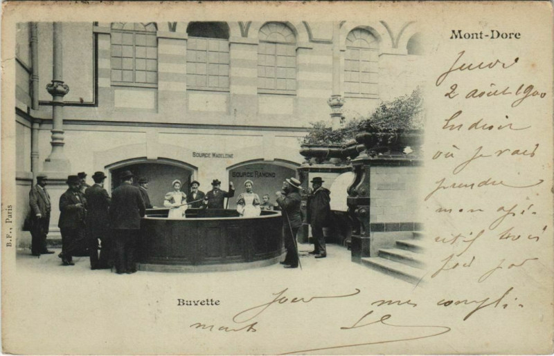 Carte postale ancienne Mont-Dore Buvette à Mont-Dore