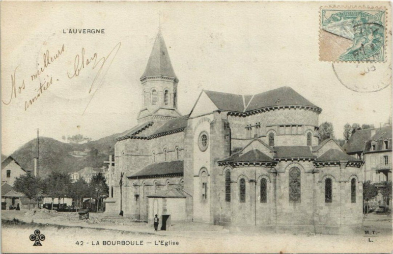 Carte postale ancienne La Bourboule L'Eglise à La Bourboule