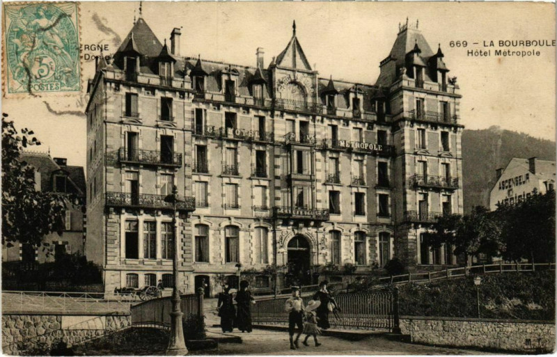 Carte postale ancienne La Bourboule - Hotel Metropole à La Bourboule