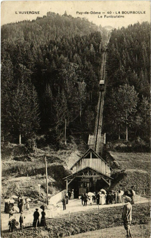 Carte postale ancienne La Bourboule - Le Funiculaire à La Bourboule