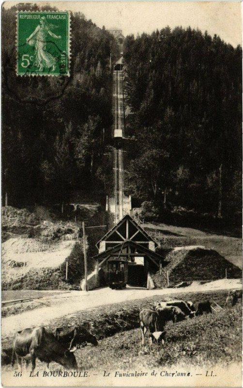 Carte postale ancienne La Bourboule - Le Funiculaire à La Bourboule