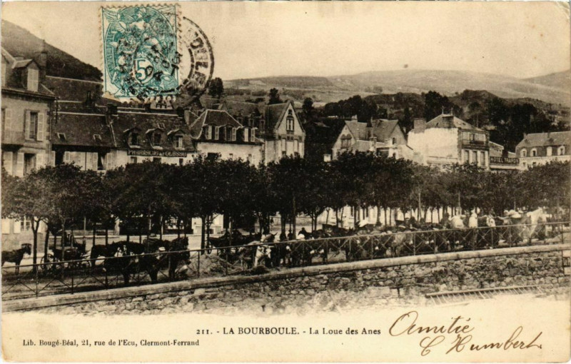 Carte postale ancienne La Bourboule - La Lou des anes à La Bourboule