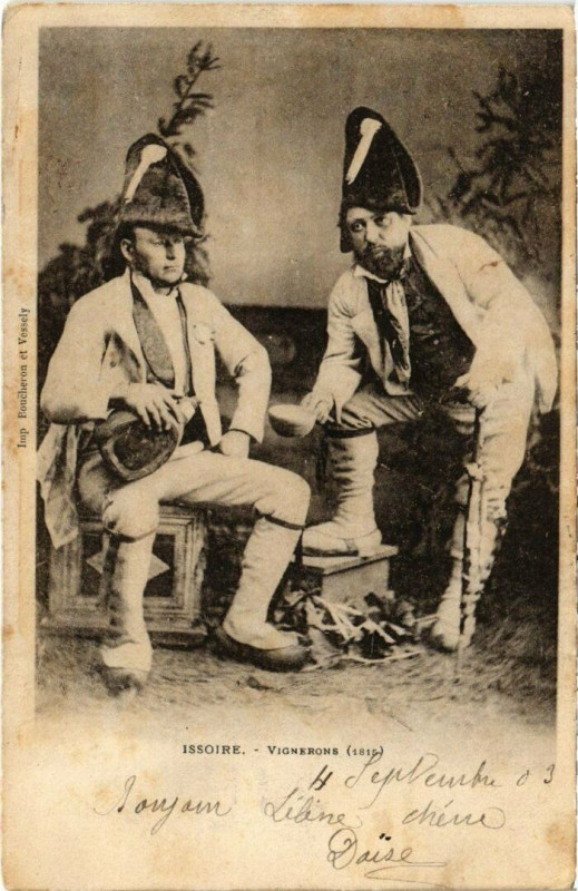Carte postale ancienne Issoire - Vignerons à Issoire