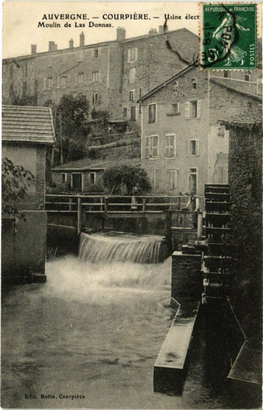 Carte postale ancienne Courpiere - Moulin de Las Donnas à Courpière