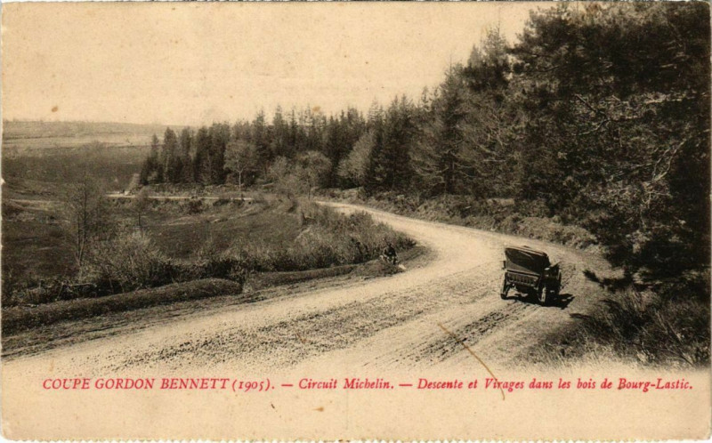 Carte postale ancienne Coupe Gordon Bennett - Circuit Michelin