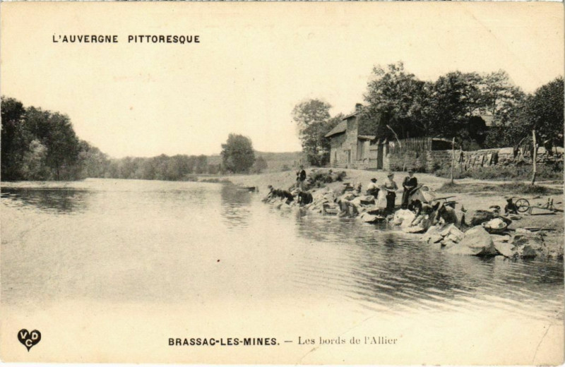 Carte postale ancienne Brassac-les-Mines - Les Bords de l'Allier à Brassac-les-Mines