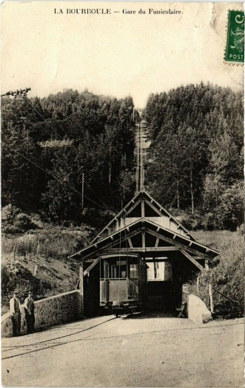 Carte postale ancienne La Bourboule - Gare du Funiculaire à La Bourboule