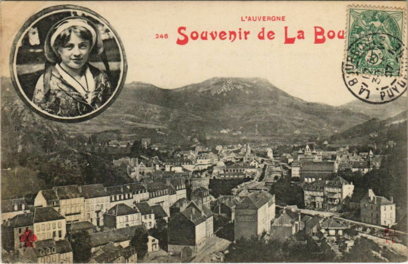 Carte postale ancienne L'Auvergne Souvenir de La Bourboule à La Bourboule