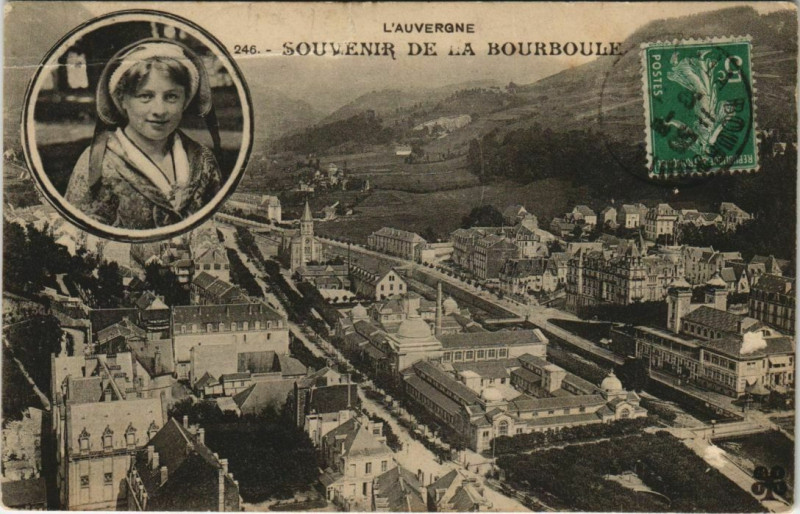 Carte postale ancienne L'Auvergne Souvenir de La Bourboule à La Bourboule