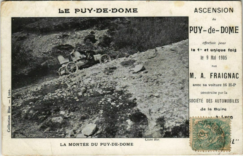 Carte postale ancienne La Montée du Puy-de-Dome