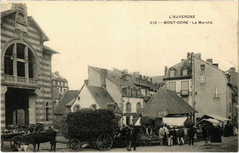 Carte postale ancienne Le Mont-Dore - Le Marché à Mont-Dore