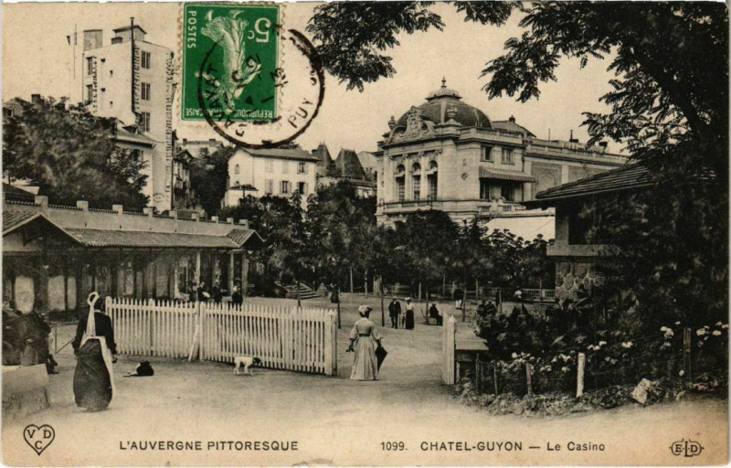 Carte postale ancienne Chatel-Guyon - Le Casino à Châtel-Guyon