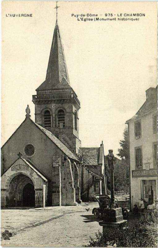 Carte postale ancienne Le Chambon - Eglise