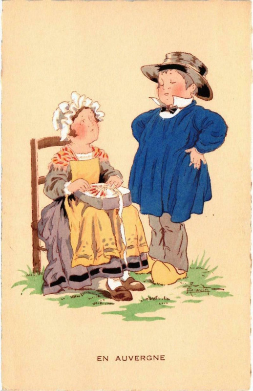 Carte postale ancienne En Auvergne